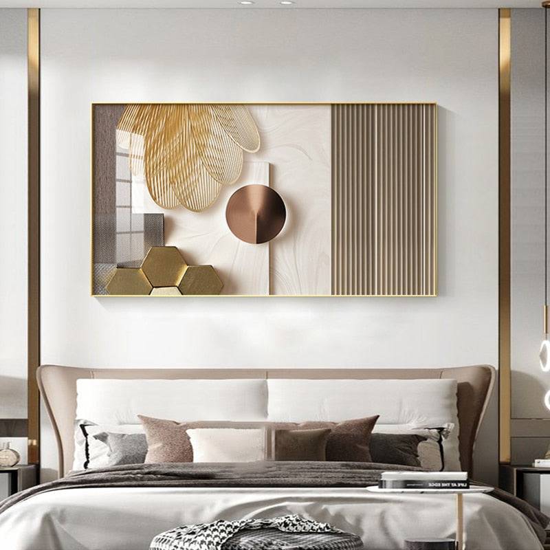 Luxury Wall Art Modern Minimalist Abstract Gold Poster Prints Nordic Decoration Canvas Painting Pictures - TheWellBeing4All