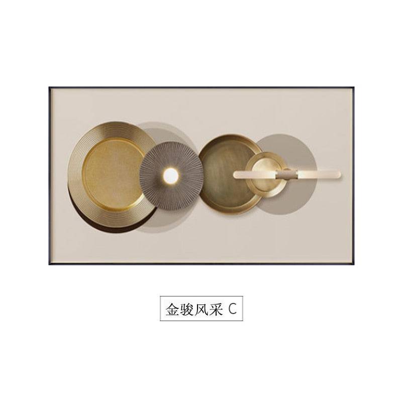 Luxury Wall Art Modern Minimalist Abstract Gold Poster Prints Nordic Decoration Canvas Painting Pictures - TheWellBeing4All