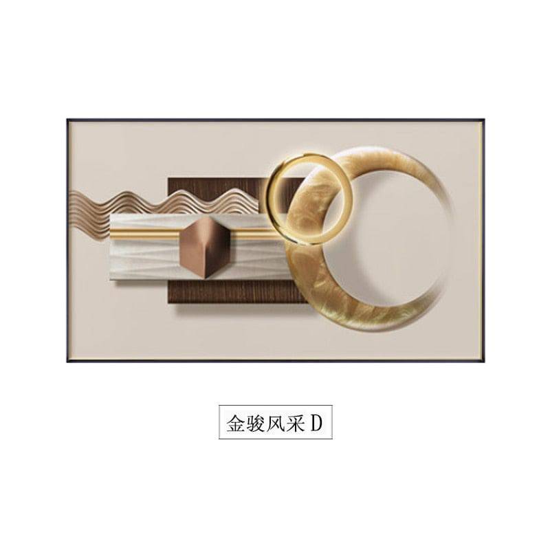 Luxury Wall Art Modern Minimalist Abstract Gold Poster Prints Nordic Decoration Canvas Painting Pictures - TheWellBeing4All