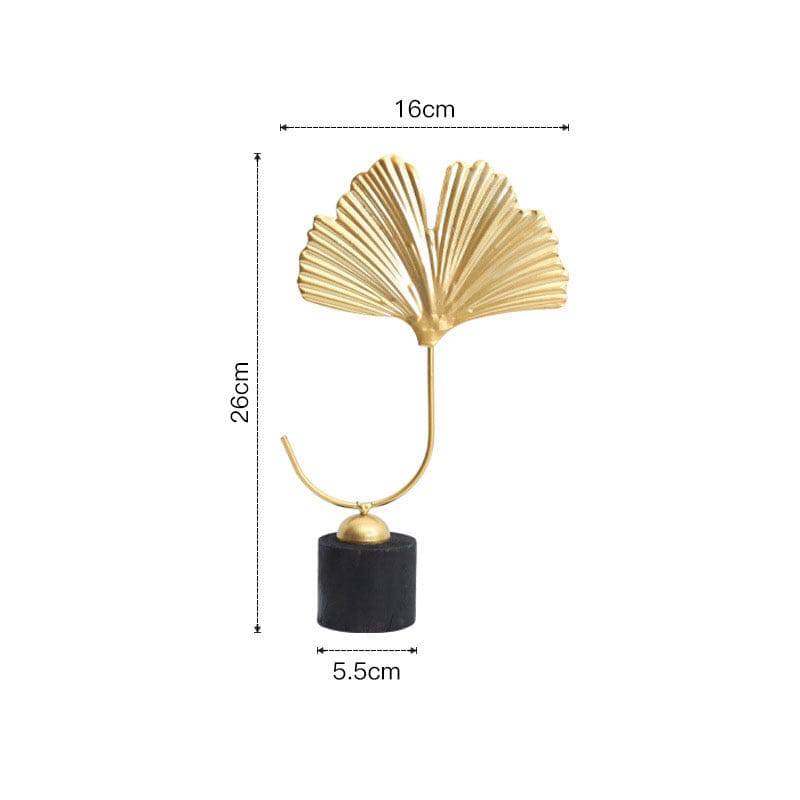 Nordic Gold Ginkgo Leaf Crafts Leaves Sculpture Luxury Living Room Decor Home Decoration Accessories Office Desktop Ornaments - TheWellBeing4All