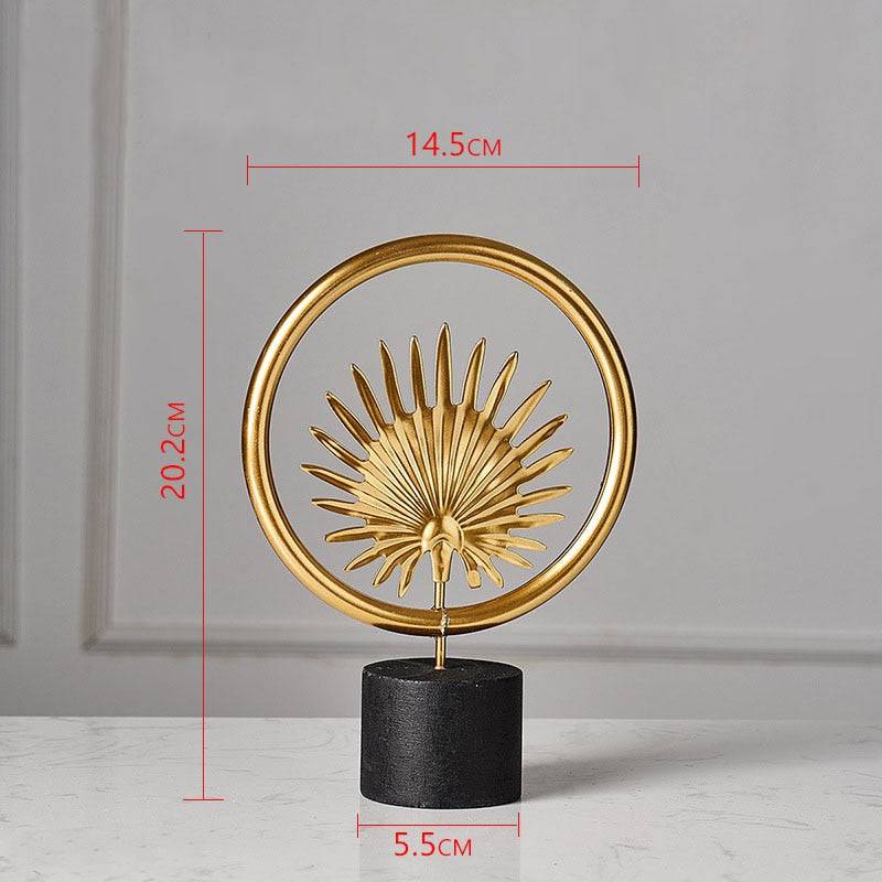 Nordic Gold Ginkgo Leaf Crafts Leaves Sculpture Luxury Living Room Decor Home Decoration Accessories Office Desktop Ornaments - TheWellBeing4All