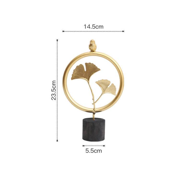 Nordic Gold Ginkgo Leaf Crafts Leaves Sculpture Luxury Living Room Decor Home Decoration Accessories Office Desktop Ornaments - TheWellBeing4All