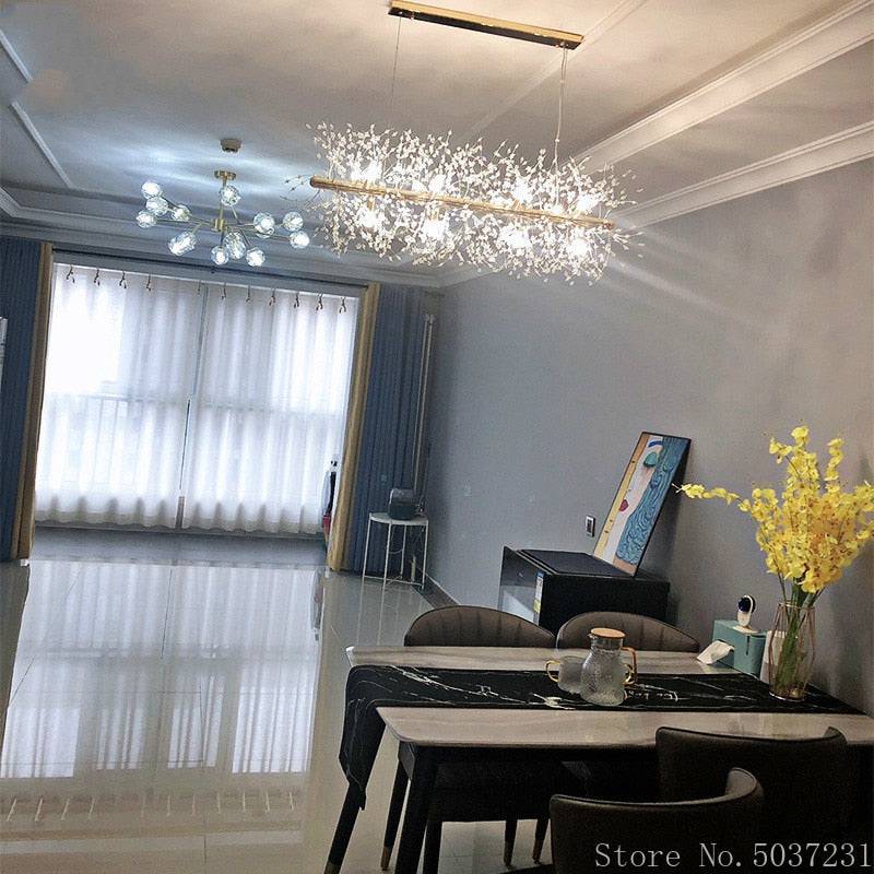 Nordic Modern Crystal Chandelier Dandelion Chandelier Lights Pendant Lamp - TheWellBeing4All