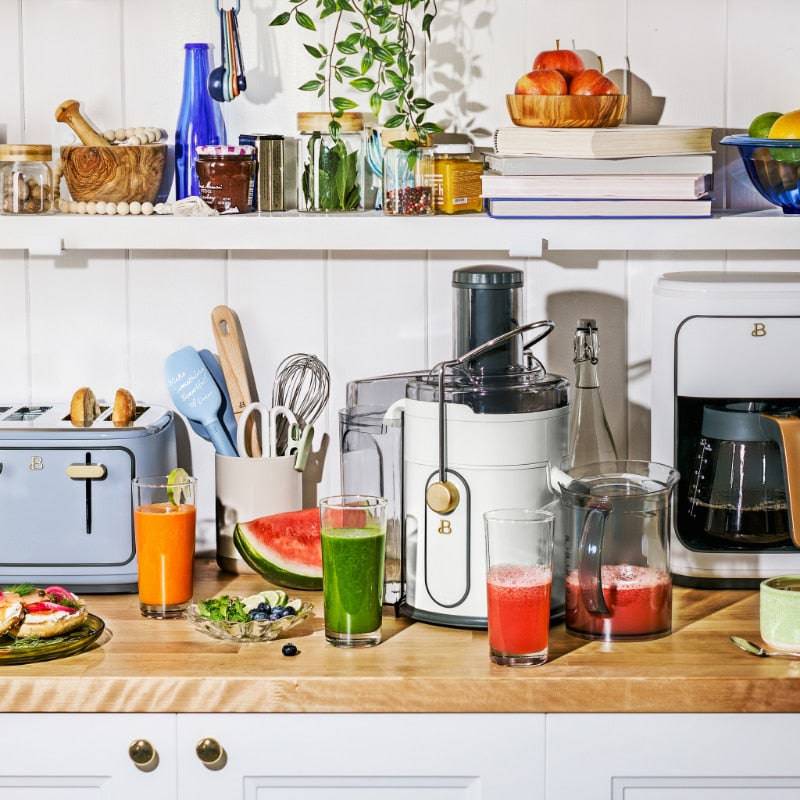 Juice Extractor with Touch Activated Display White Icing by Drew Barrymore 5-Speed 1000W Electric - TheWellBeing4All