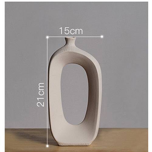 Brushed Ceramic Vase Vintage Nordic Style Home Decoration Vase Table decor ornaments Dried Flower Vase flower vases - TheWellBeing4All