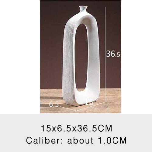 Brushed Ceramic Vase Vintage Nordic Style Home Decoration Vase Table decor ornaments Dried Flower Vase flower vases - TheWellBeing4All
