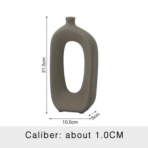 Brushed Ceramic Vase Vintage Nordic Style Home Decoration Vase Table decor ornaments Dried Flower Vase flower vases - TheWellBeing4All