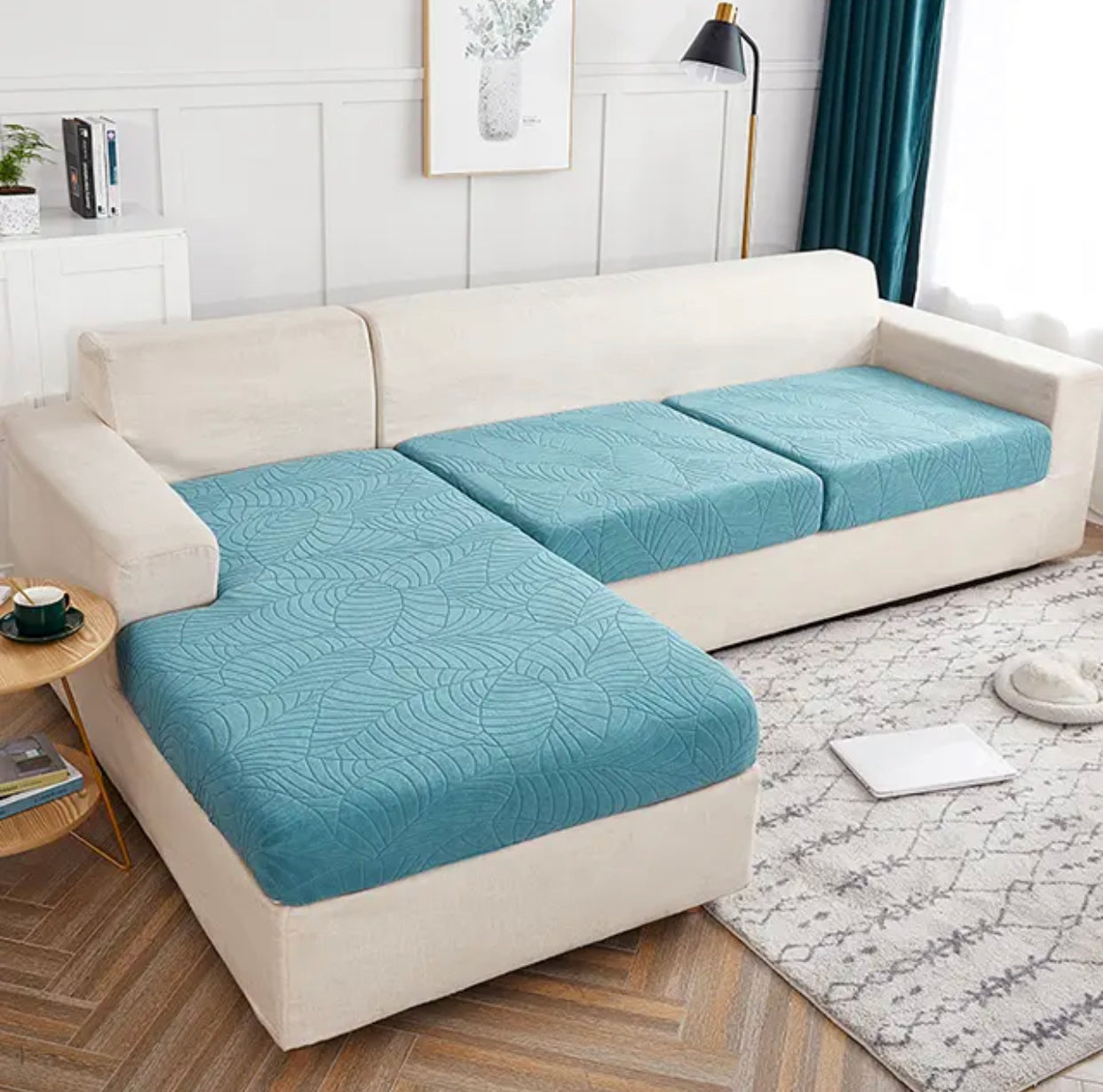 TheWellBeing ™ WaterProof Sofa Seat Cushion Cover Furniture Protector High Quality - The Well Being The Well Being Lake Blue / S The Well Being TheWellBeing ™ WaterProof Sofa Seat Cushion Cover Furniture Protector High Quality