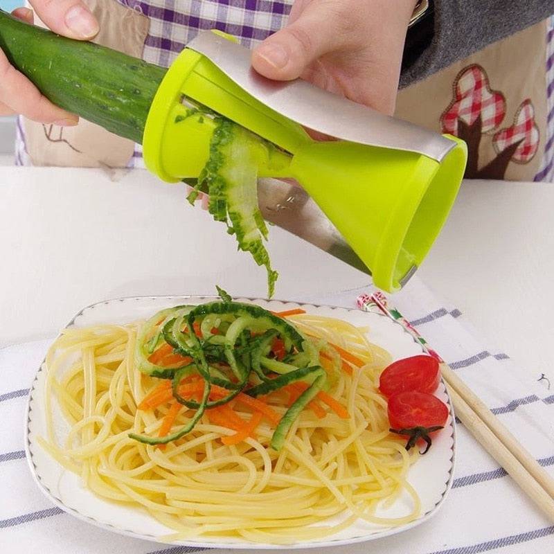 Vegetable Spiralizer Slicer Twister Handheld Spiral Cutter Fruit Grater Cooking Tools Spaghetti Pasta Kitchen Gadget - TheWellBeing4All