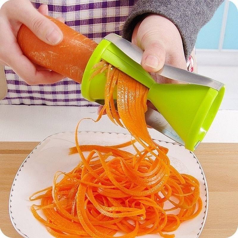 Vegetable Spiralizer Slicer Twister Handheld Spiral Cutter Fruit Grater Cooking Tools Spaghetti Pasta Kitchen Gadget - TheWellBeing4All