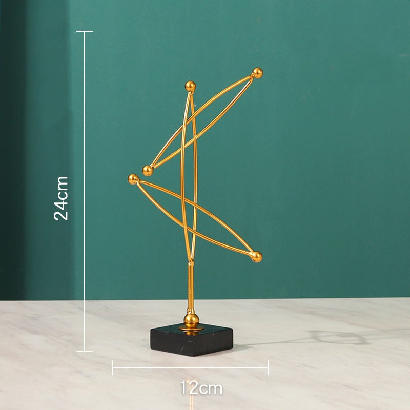 Home Decor Modern Light Luxury Living Room Decor Ornaments Wrought Iron Crystal Ball Abstract Model Crafts Desktop Ornaments - The Well Being The Well Being The Well Being Home Decor Modern Light Luxury Living Room Decor Ornaments Wrought Iron Crystal Ball Abstract Model Crafts Desktop Ornaments