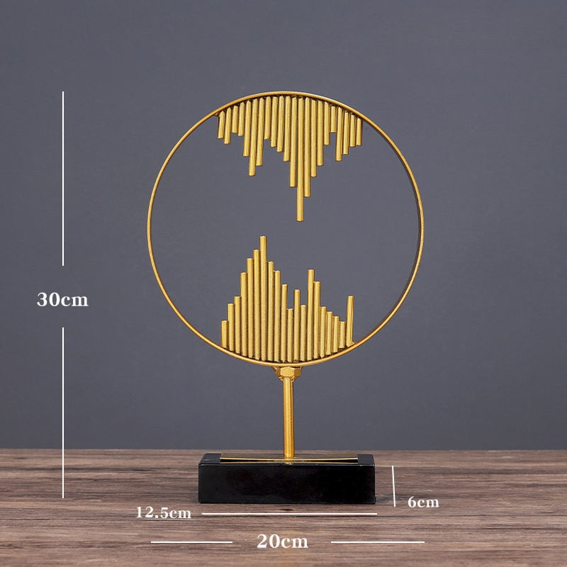 Home Decor Modern Light Luxury Living Room Decor Ornaments Wrought Iron Crystal Ball Abstract Model Crafts Desktop Ornaments - The Well Being The Well Being The Well Being Home Decor Modern Light Luxury Living Room Decor Ornaments Wrought Iron Crystal Ball Abstract Model Crafts Desktop Ornaments