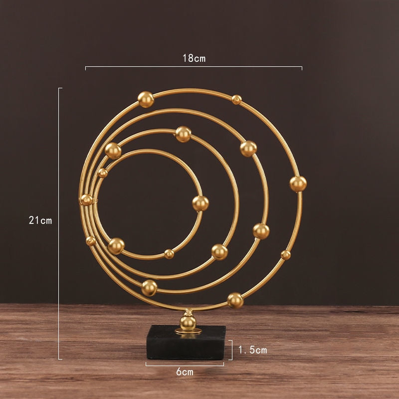 Home Decor Modern Light Luxury Living Room Decor Ornaments Wrought Iron Crystal Ball Abstract Model Crafts Desktop Ornaments - The Well Being The Well Being G-5 The Well Being Home Decor Modern Light Luxury Living Room Decor Ornaments Wrought Iron Crystal Ball Abstract Model Crafts Desktop Ornaments