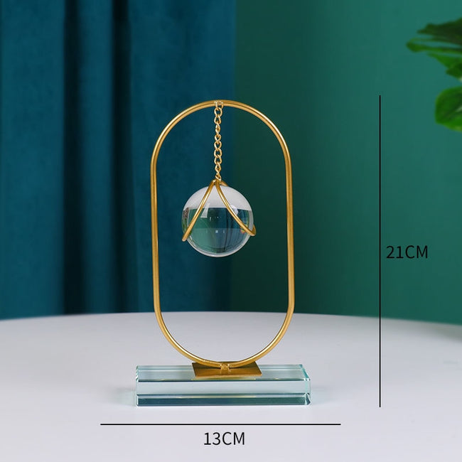 Home Decor Modern Light Luxury Living Room Decor Ornaments Wrought Iron Crystal Ball Abstract Model Crafts Desktop Ornaments - The Well Being The Well Being B-3 The Well Being Home Decor Modern Light Luxury Living Room Decor Ornaments Wrought Iron Crystal Ball Abstract Model Crafts Desktop Ornaments