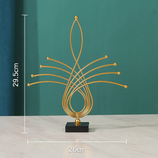 Home Decor Modern Light Luxury Living Room Decor Ornaments Wrought Iron Crystal Ball Abstract Model Crafts Desktop Ornaments - The Well Being The Well Being C-3 The Well Being Home Decor Modern Light Luxury Living Room Decor Ornaments Wrought Iron Crystal Ball Abstract Model Crafts Desktop Ornaments