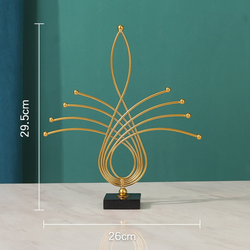 Home Decor Modern Light Luxury Living Room Decor Ornaments Wrought Iron Crystal Ball Abstract Model Crafts Desktop Ornaments - The Well Being The Well Being C-3 The Well Being Home Decor Modern Light Luxury Living Room Decor Ornaments Wrought Iron Crystal Ball Abstract Model Crafts Desktop Ornaments