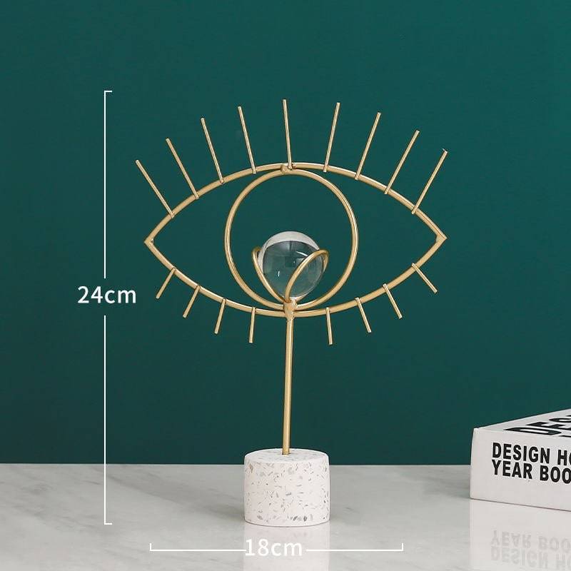 Home Decor Modern Light Luxury Living Room Decor Ornaments Wrought Iron Crystal Ball Abstract Model Crafts Desktop Ornaments - TheWellBeing4All