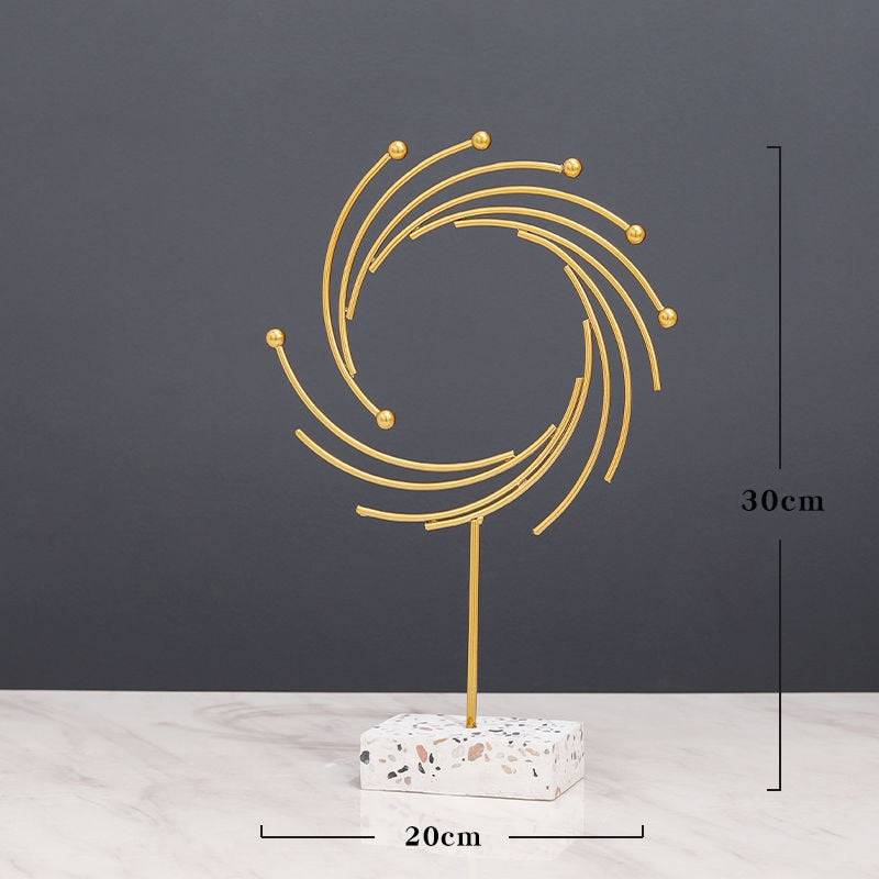 Home Decor Modern Light Luxury Living Room Decor Ornaments Wrought Iron Crystal Ball Abstract Model Crafts Desktop Ornaments - TheWellBeing4All