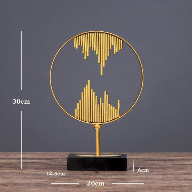 Home Decor Modern Light Luxury Living Room Decor Ornaments Wrought Iron Crystal Ball Abstract Model Crafts Desktop Ornaments - TheWellBeing4All