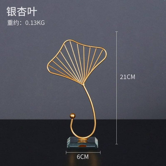 Home Decor Modern Light Luxury Living Room Decor Ornaments Wrought Iron Crystal Ball Abstract Model Crafts Desktop Ornaments - TheWellBeing4All