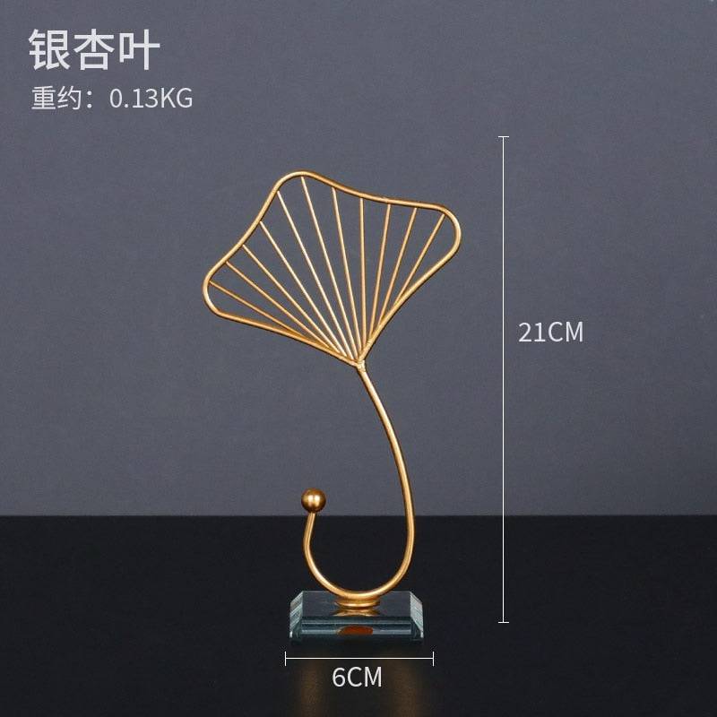 Home Decor Modern Light Luxury Living Room Decor Ornaments Wrought Iron Crystal Ball Abstract Model Crafts Desktop Ornaments - TheWellBeing4All