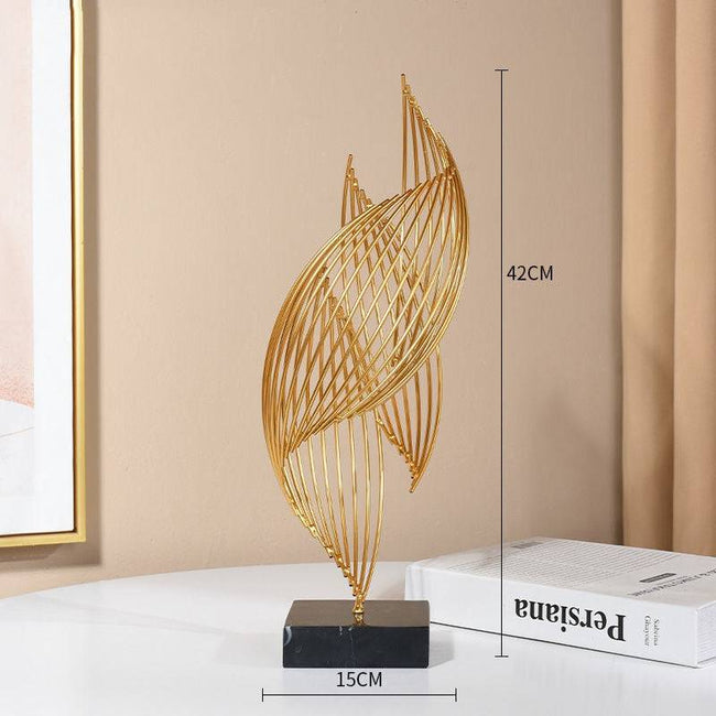 Home Decor Modern Light Luxury Living Room Decor Ornaments Wrought Iron Crystal Ball Abstract Model Crafts Desktop Ornaments - TheWellBeing4All