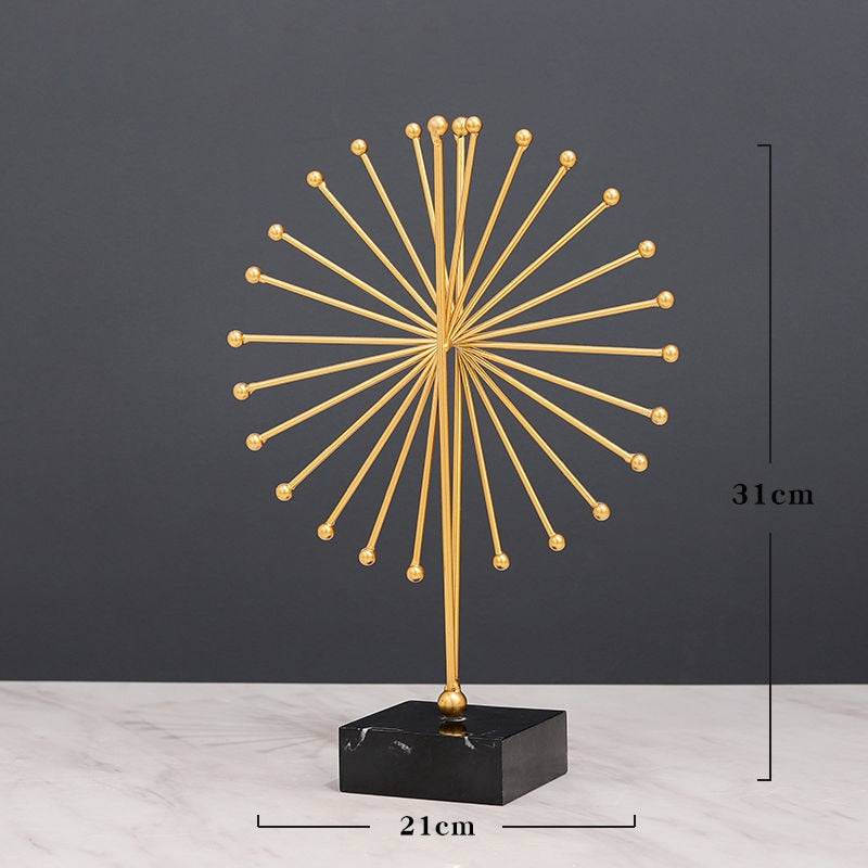 Home Decor Modern Light Luxury Living Room Decor Ornaments Wrought Iron Crystal Ball Abstract Model Crafts Desktop Ornaments - TheWellBeing4All