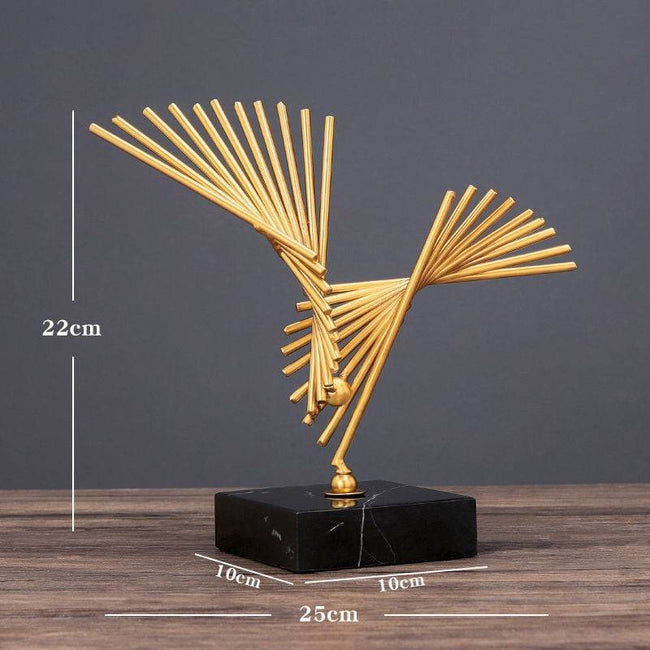 Home Decor Modern Light Luxury Living Room Decor Ornaments Wrought Iron Crystal Ball Abstract Model Crafts Desktop Ornaments - TheWellBeing4All