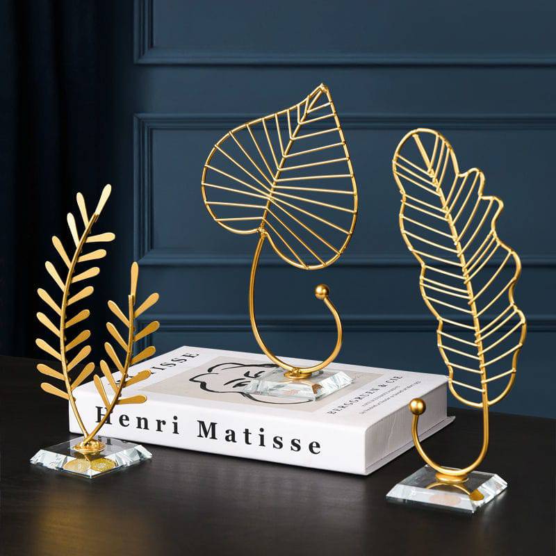 Home Decor Modern Light Luxury Living Room Decor Ornaments Wrought Iron Crystal Ball Abstract Model Crafts Desktop Ornaments - TheWellBeing4All