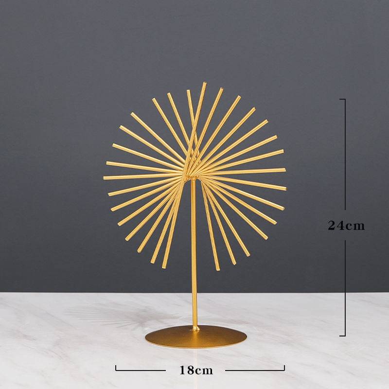 Home Decor Modern Light Luxury Living Room Decor Ornaments Wrought Iron Crystal Ball Abstract Model Crafts Desktop Ornaments - TheWellBeing4All