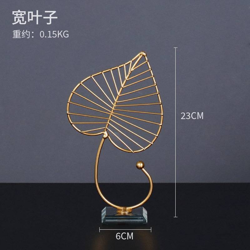 Home Decor Modern Light Luxury Living Room Decor Ornaments Wrought Iron Crystal Ball Abstract Model Crafts Desktop Ornaments - TheWellBeing4All