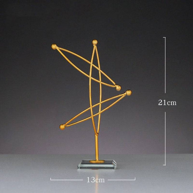 Home Decor Living Room Decorations Modern Home Furnishings Iron Art Crystal Ball Art Office Metal Crafts Desktop Decoration - TheWellBeing4All