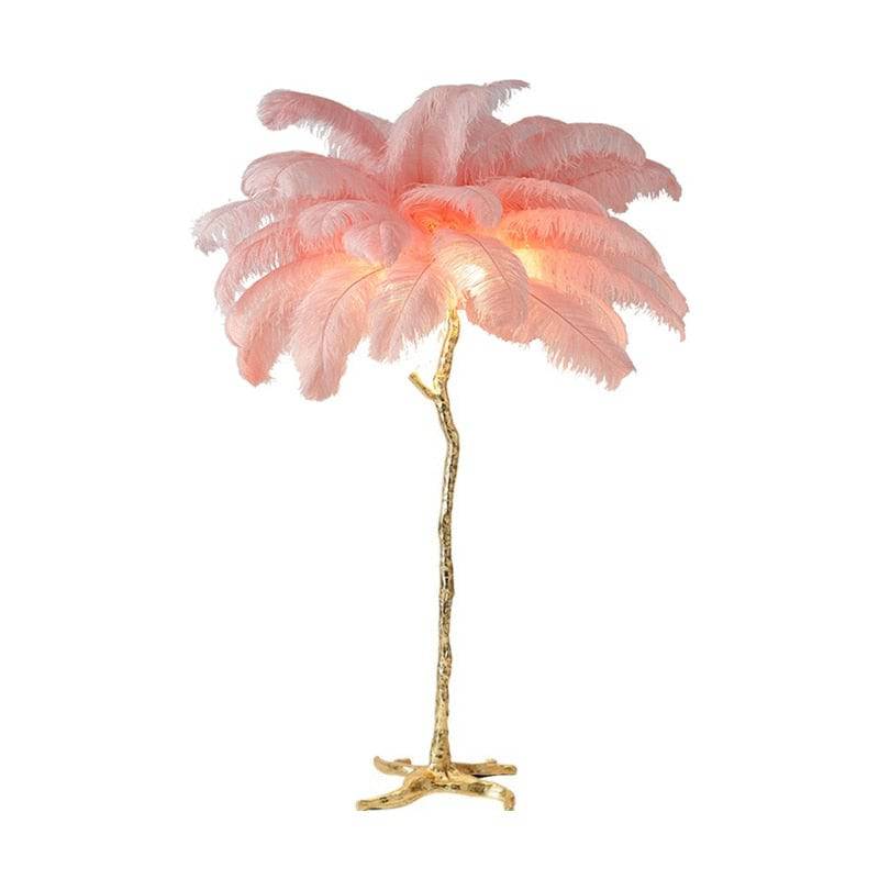 Nordic Personality Home Decor Ostrich Feather Foor Lamp Living Room Bedroom Standing Lamps Luxury Design Sense Floor Table Light - TheWellBeing4All