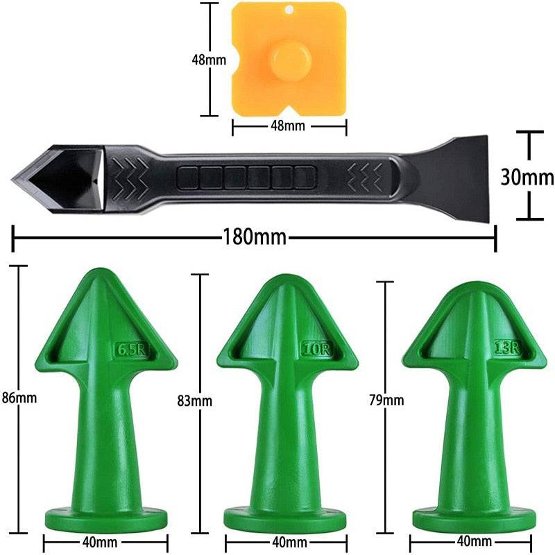 Plastic Pointed Mouth and Glue Shovel Set Multi-Angle Scraper Cleaning Nozzle Five-piece Set Seam Tool - TheWellBeing4All