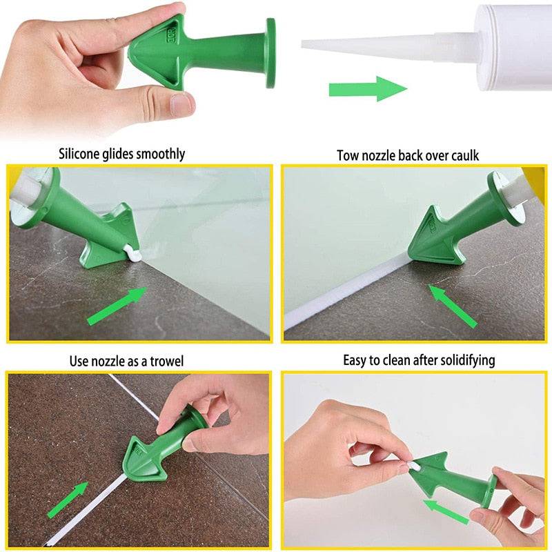 Plastic Pointed Mouth and Glue Shovel Set Multi-Angle Scraper Cleaning Nozzle Five-piece Set Seam Tool - TheWellBeing4All