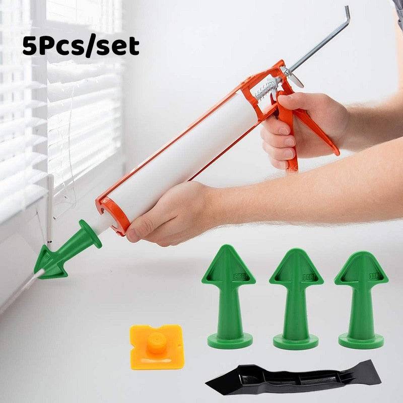 Plastic Pointed Mouth and Glue Shovel Set Multi-Angle Scraper Cleaning Nozzle Five-piece Set Seam Tool - TheWellBeing4All