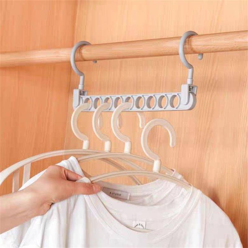 Nine Hole Magic Hanger Creative Multi Functional Hanger Household Internet Popular Magic Storage Artifact - TheWellBeing4All