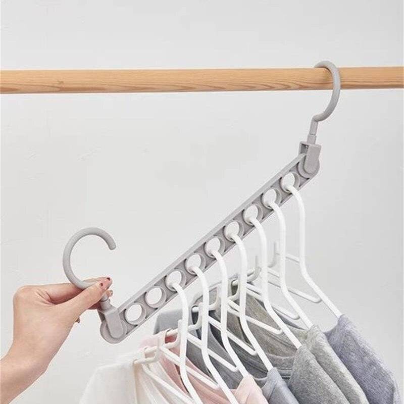Nine Hole Magic Hanger Creative Multi Functional Hanger Household Internet Popular Magic Storage Artifact - TheWellBeing4All