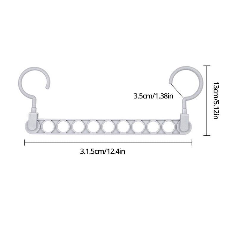 Nine Hole Magic Hanger Creative Multi Functional Hanger Household Internet Popular Magic Storage Artifact - TheWellBeing4All