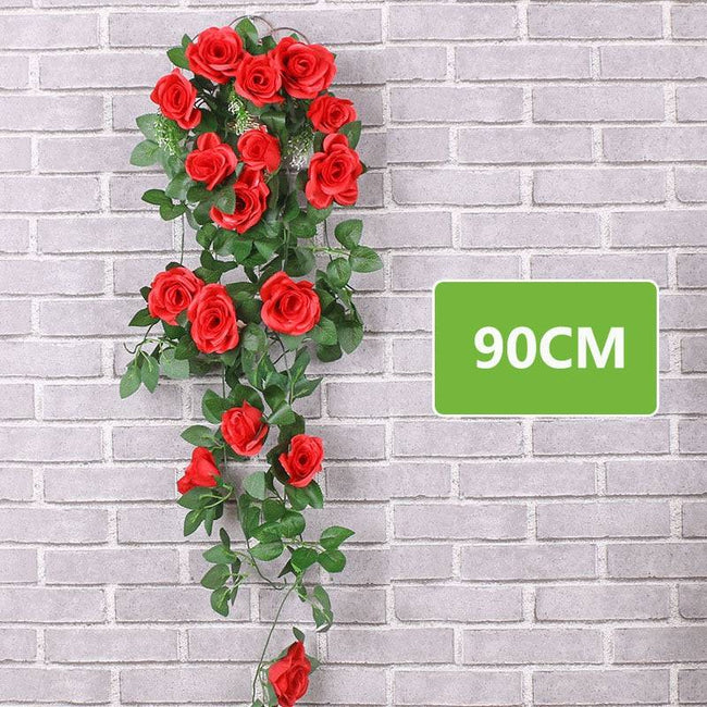 Hanging Artificial Silk Morning Glory Imitation Flower Vine Wedding Garden Decor Fake Plant Vibrantly Color Flower Wall Decor - TheWellBeing4All