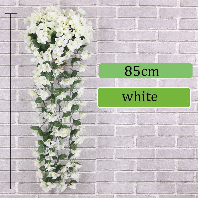 Hanging Artificial Silk Morning Glory Imitation Flower Vine Wedding Garden Decor Fake Plant Vibrantly Color Flower Wall Decor - TheWellBeing4All