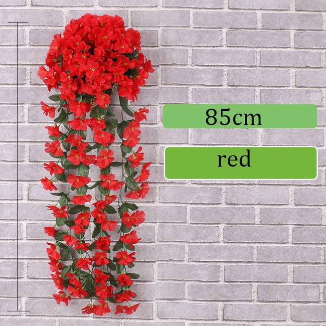 Hanging Artificial Silk Morning Glory Imitation Flower Vine Wedding Garden Decor Fake Plant Vibrantly Color Flower Wall Decor - TheWellBeing4All