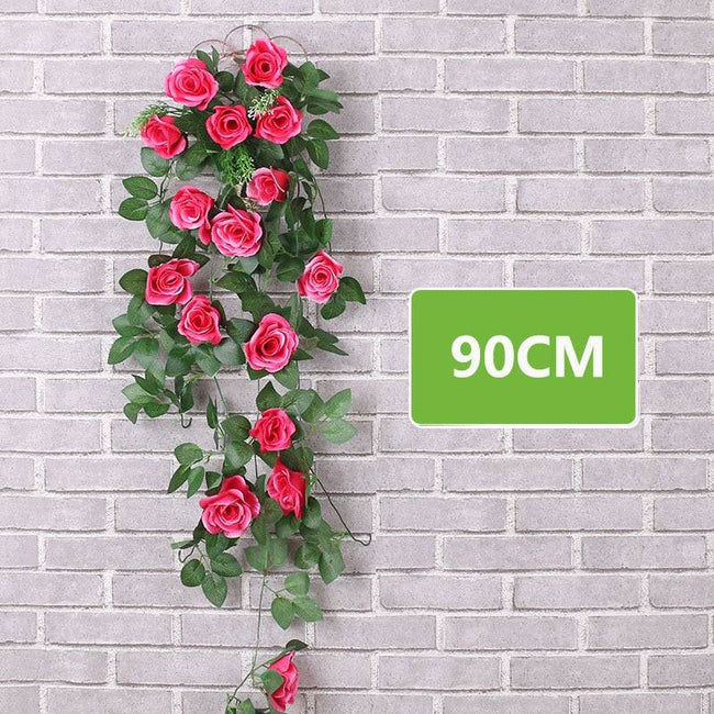Hanging Artificial Silk Morning Glory Imitation Flower Vine Wedding Garden Decor Fake Plant Vibrantly Color Flower Wall Decor - TheWellBeing4All