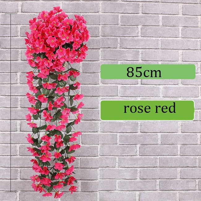 Hanging Artificial Silk Morning Glory Imitation Flower Vine Wedding Garden Decor Fake Plant Vibrantly Color Flower Wall Decor - TheWellBeing4All