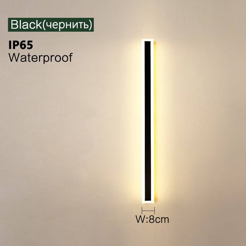 Wall Lamps Line Minimalist  Light Long Strip  Outdoor Waterproof Garden Decoration Villa Background Wall Garden Lights - TheWellBeing4All