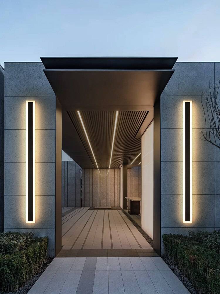 Wall Lamps Line Minimalist  Light Long Strip  Outdoor Waterproof Garden Decoration Villa Background Wall Garden Lights - TheWellBeing4All