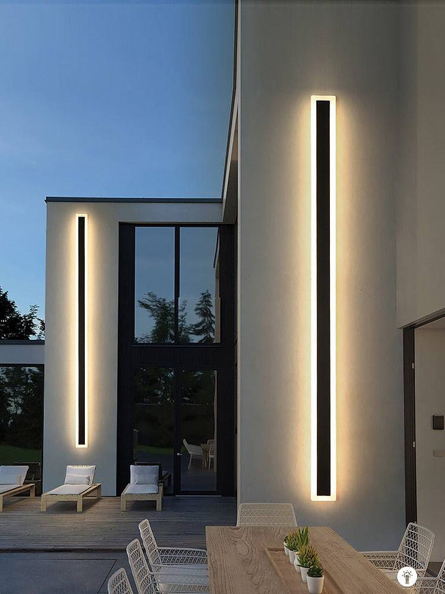 Wall Lamps Line Minimalist  Light Long Strip  Outdoor Waterproof Garden Decoration Villa Background Wall Garden Lights - TheWellBeing4All