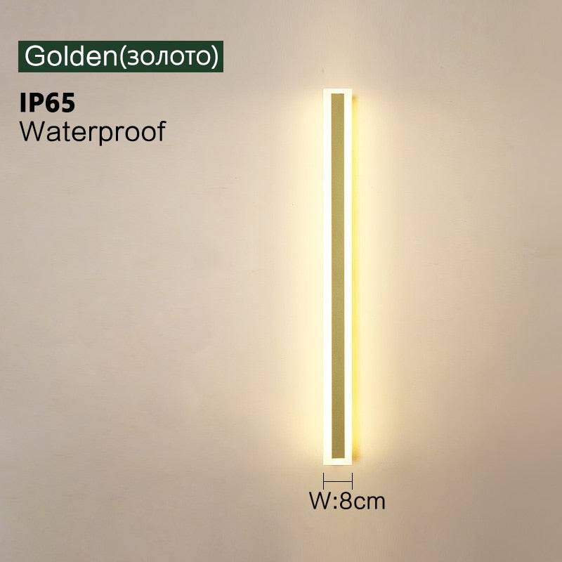 Wall Lamps Line Minimalist  Light Long Strip  Outdoor Waterproof Garden Decoration Villa Background Wall Garden Lights - TheWellBeing4All