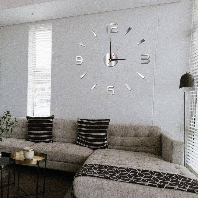 Luminous Wall Clock Large Watch Horloge 3D DIY Acrylic Mirror Stickers Quartz - TheWellBeing4All