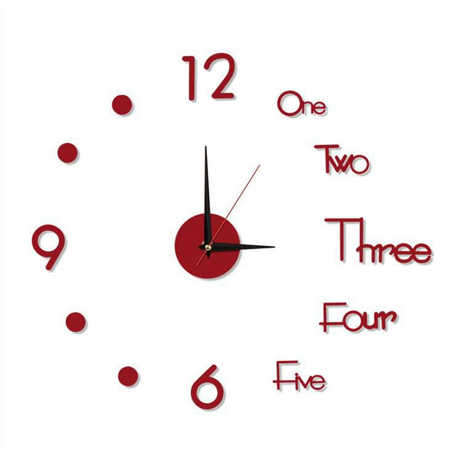 Luminous Wall Clock Large Watch Horloge 3D DIY Acrylic Mirror Stickers Quartz - TheWellBeing4All